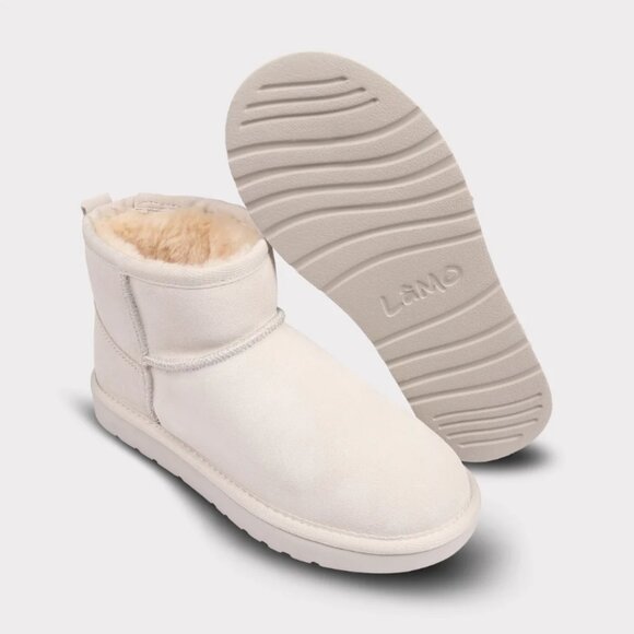 NEW LAMO Winter White Suede Kora Short Ankle Boots for women in white 1025 3m2 - Picture 3 of 10